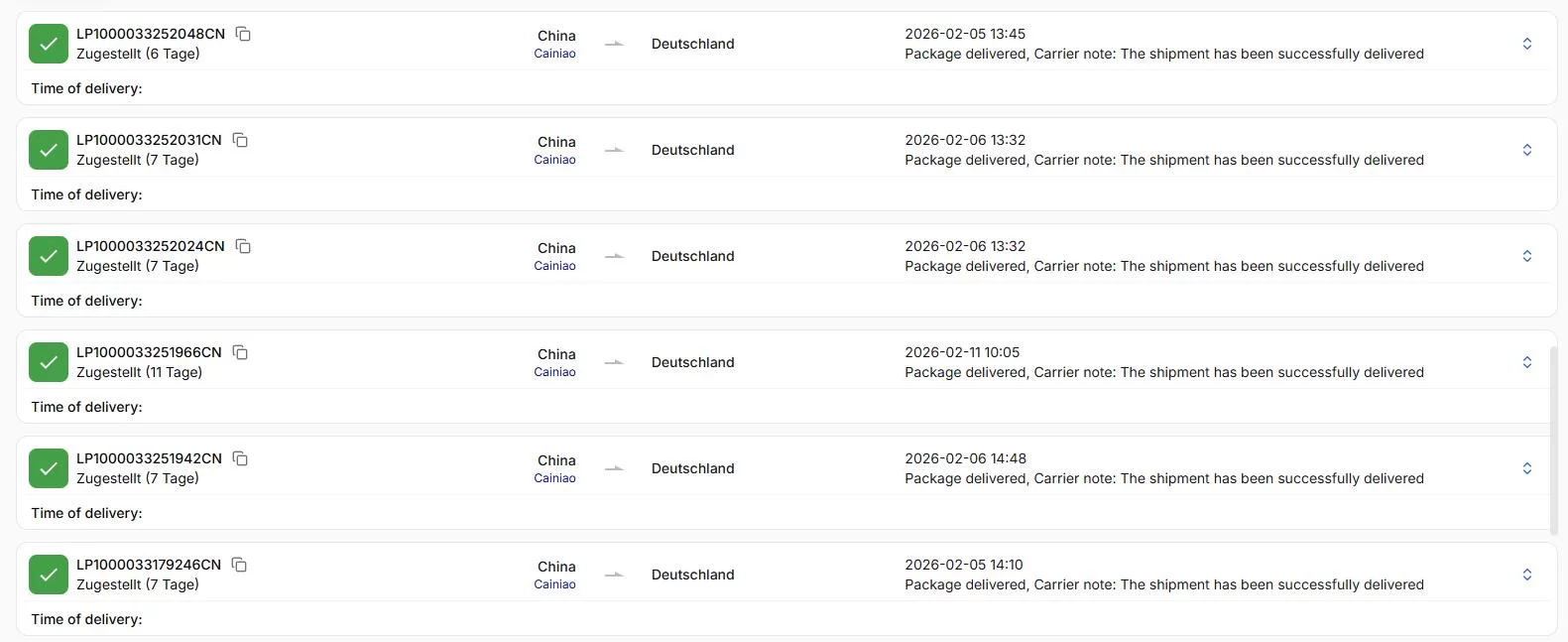 Logistiknachweis Deutschland C