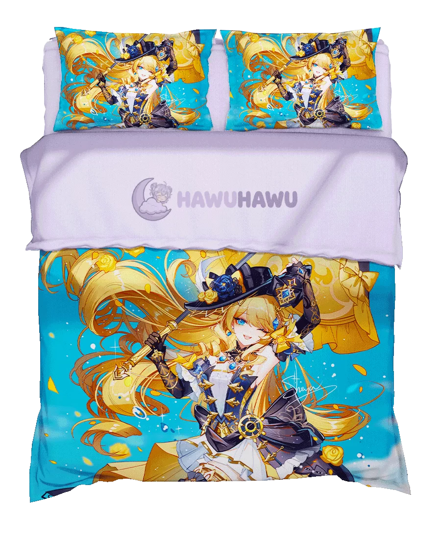 Navia Genshin Impact Bettwäsche Set 4-teilig HD Print - HaWuHaWu