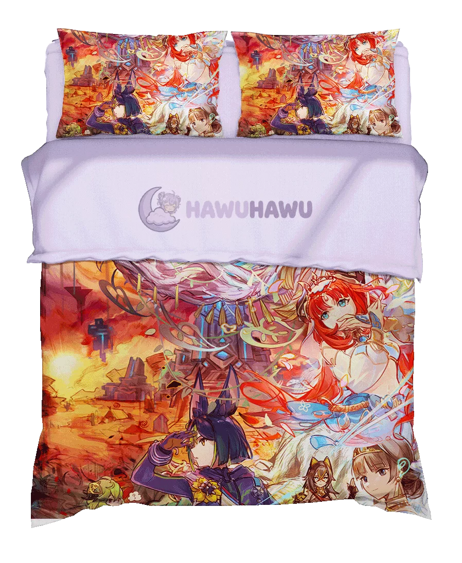 Nilou Genshin Impact Bettwäsche Set 4-teilig HD Print - HaWuHaWu