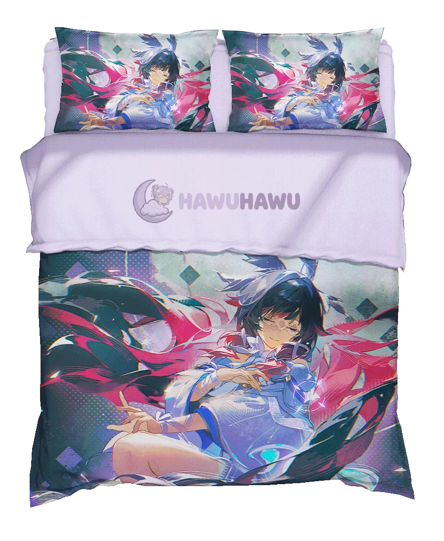 Columbina Genshin Impact Bettwäsche Set 4-teilig HD Print - HaWuHaWu