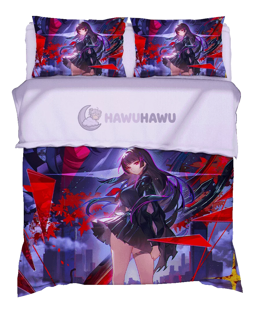 Chisa Wuthering Waves Bettwäsche Set 4-teilig HD Print - HaWuHaWu