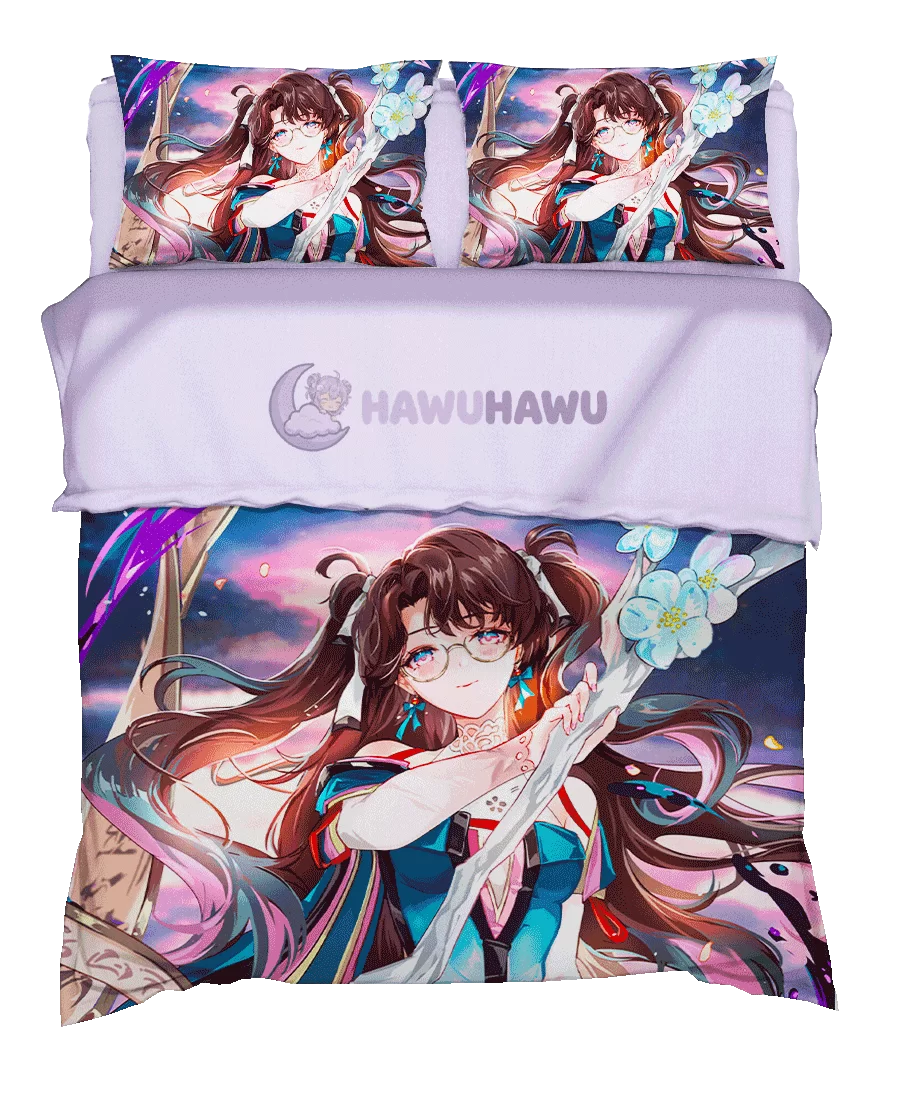 Zhezhi Wuthering Waves Bettwäsche Set 4-teilig HD Print - HaWuHaWu