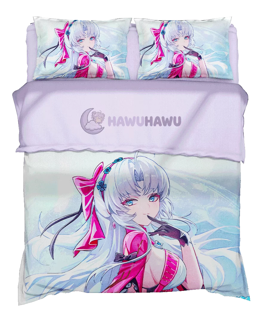 Carlotta Wuthering Waves Bettwäsche Set 4-teilig HD Print - HaWuHaWu