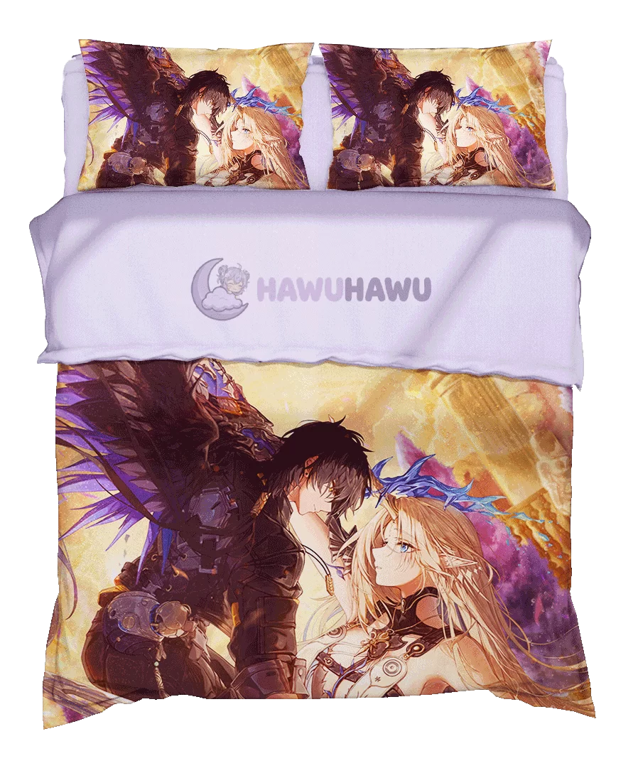 Rover&Cartethyia Wuthering Waves Bettwäsche Set 4-teilig HD Print - HaWuHaWu
