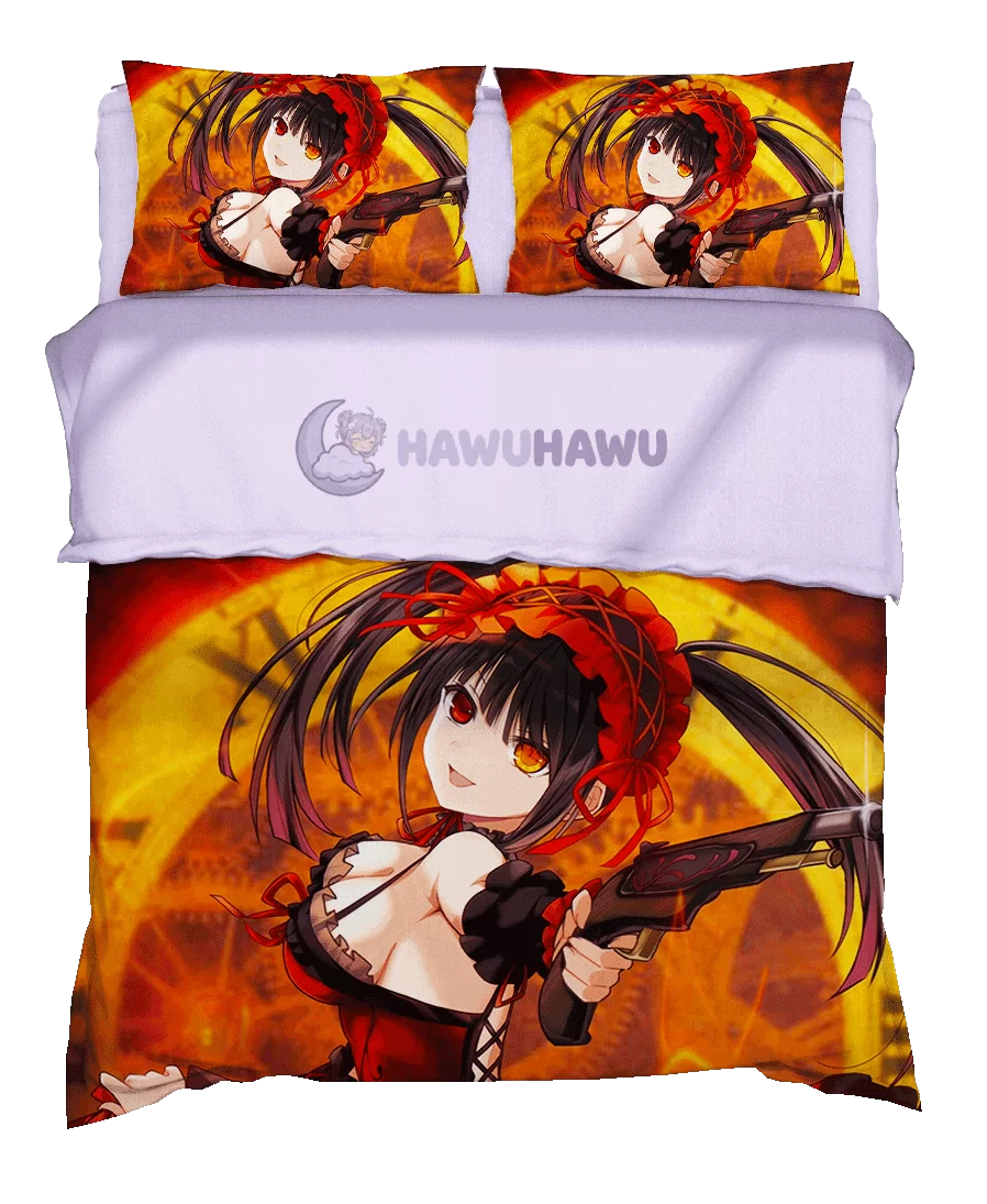 Kurumi Tokisaki Date A Live Bettwäsche Set 4-teilig HD Print - HaWuHaWu