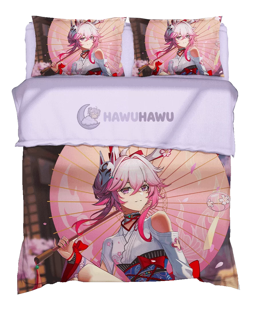 Evanescia Honkai Star Rail Bettwäsche Set 4-teilig HD Print - HaWuHaWu