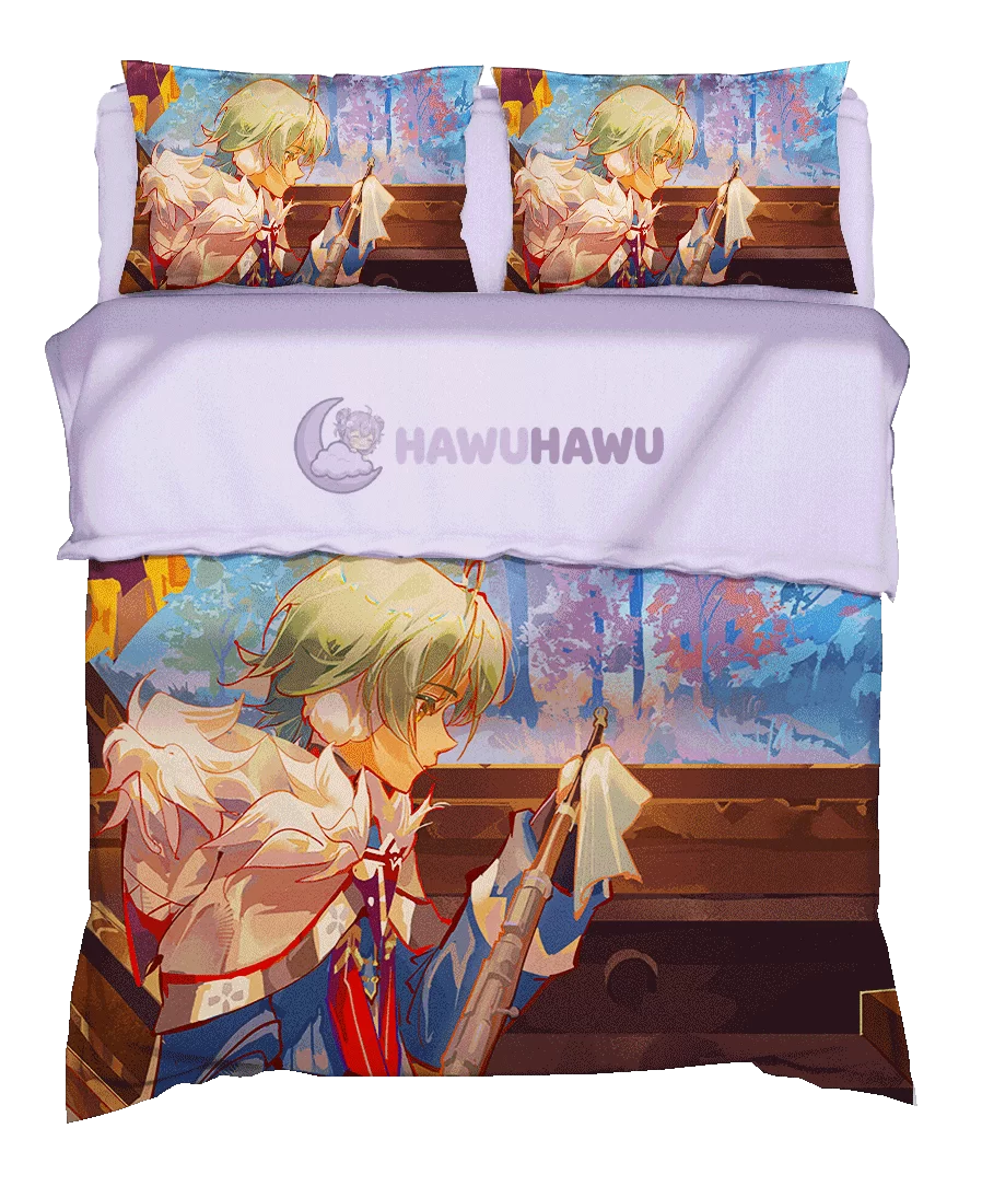 Alyosha Genshin Impact Bettwäsche Set 4-teilig HD Print - HaWuHaWu