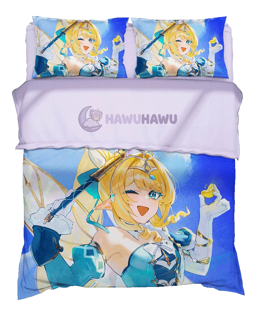 Vesna Genshin Impact Bettwäsche Set 4-teilig HD Print - HaWuHaWu