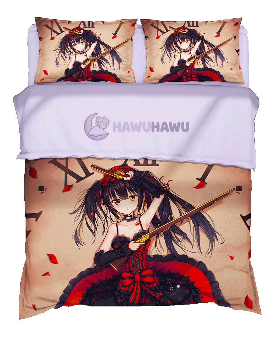 Kurumi Tokisaki Date A Live Bettwäsche Set 4-teilig HD Print - HaWuHaWu