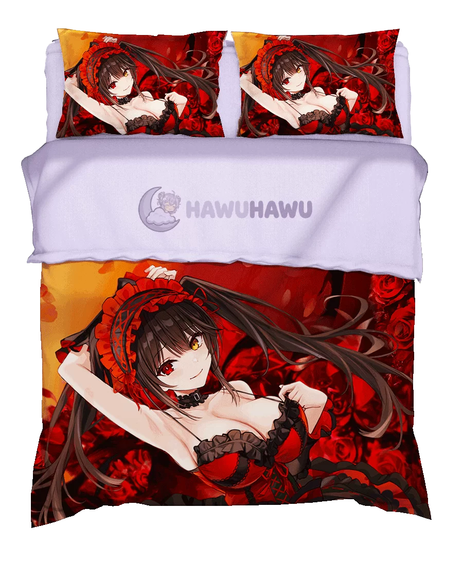 Kurumi Tokisaki Date A Live Bettwäsche Set 4-teilig HD Print - HaWuHaWu