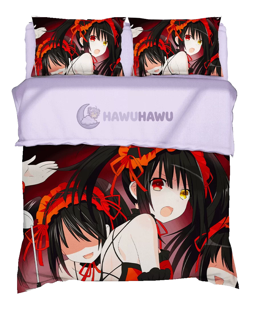 Kurumi Tokisaki Date A Live Bettwäsche Set 4-teilig HD Print - HaWuHaWu