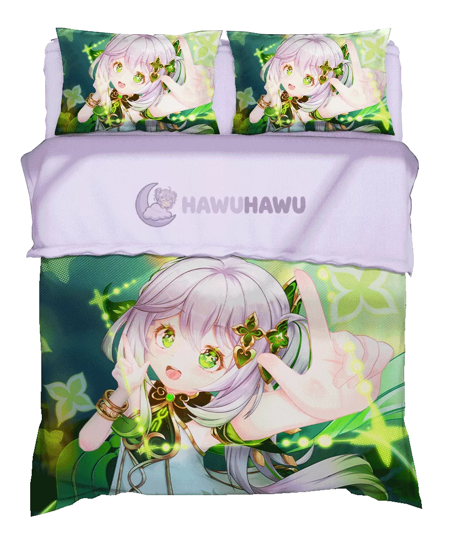 Nahida Genshin Impact Bettwäsche Set 4-teilig HD Print - HaWuHaWu